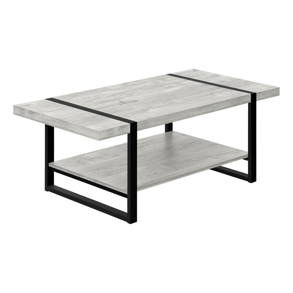 Coffee Table, Accent, Cocktail, Rectangular, Living Room, 48L, Grey Laminate