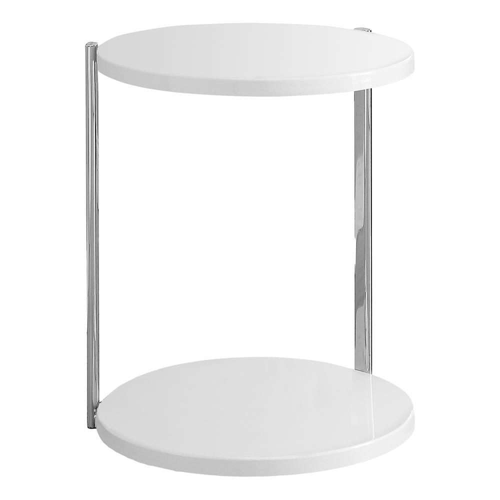 Accent Table, Round, Side, End, Nightstand, Lamp, Living Room, Bedroom, Glossy