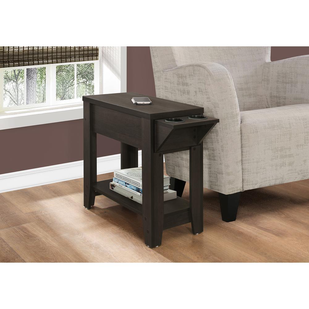 Accent Table, Side, End, Storage, Lamp, Living Room, Bedroom, Brown Laminate