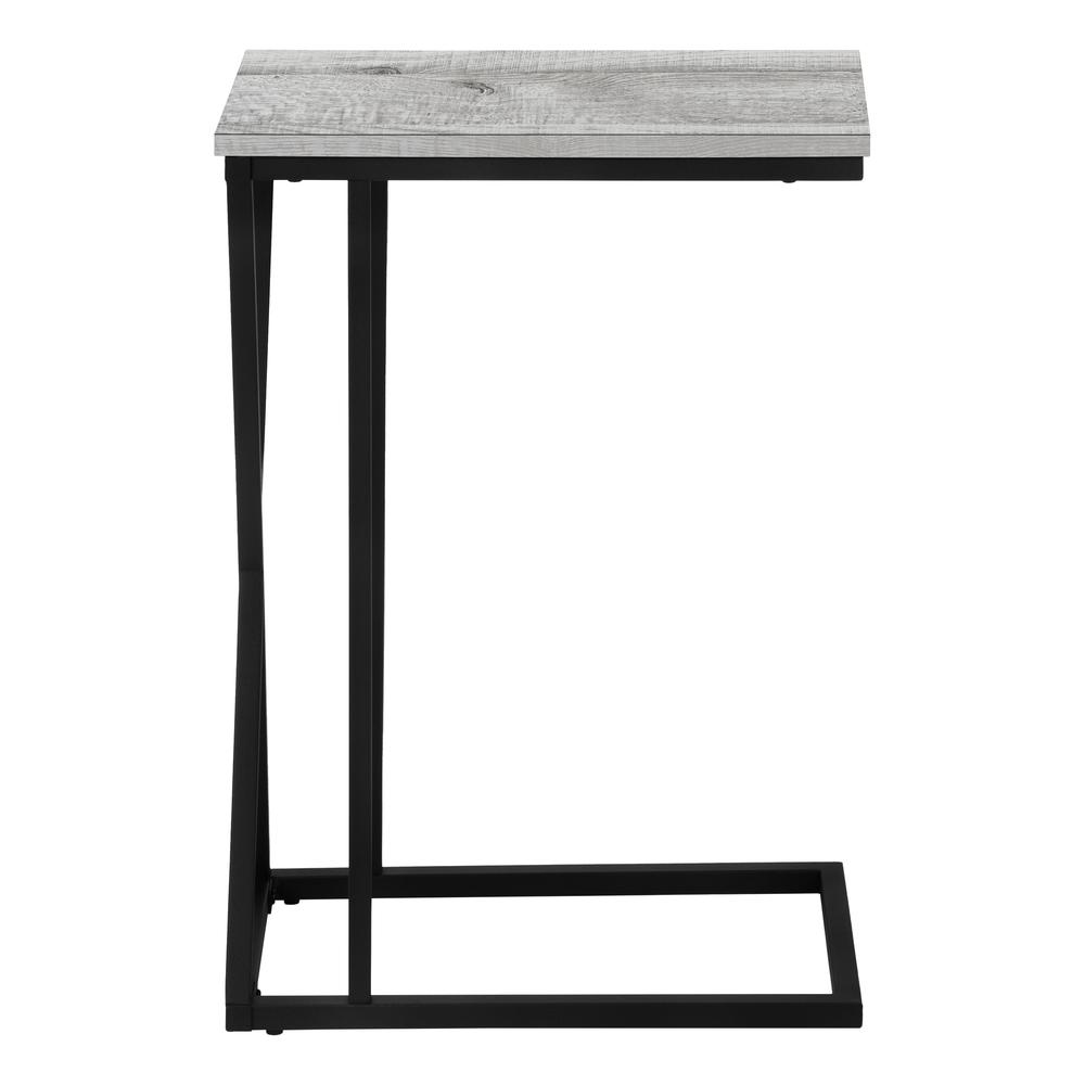 Accent Table, C-shaped, End, Side, Snack, Living Room, Bedroom, Grey Laminate