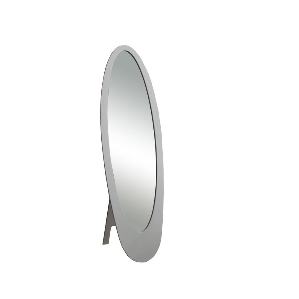Mirror, Full Length, Standing, Floor, 60 Oval, Dressing, Bedroom, Grey Wood