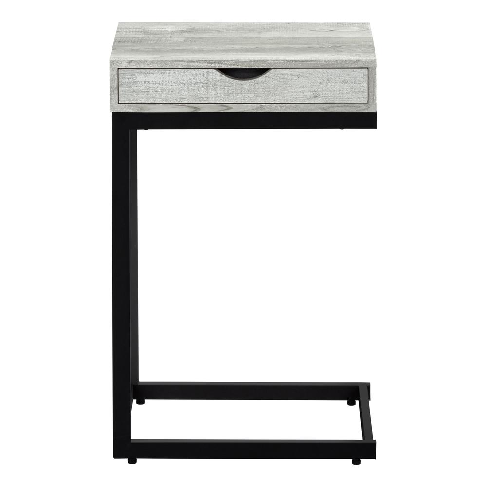 Accent Table, C-shaped, End, Side, Snack, Storage Drawer, Living Room