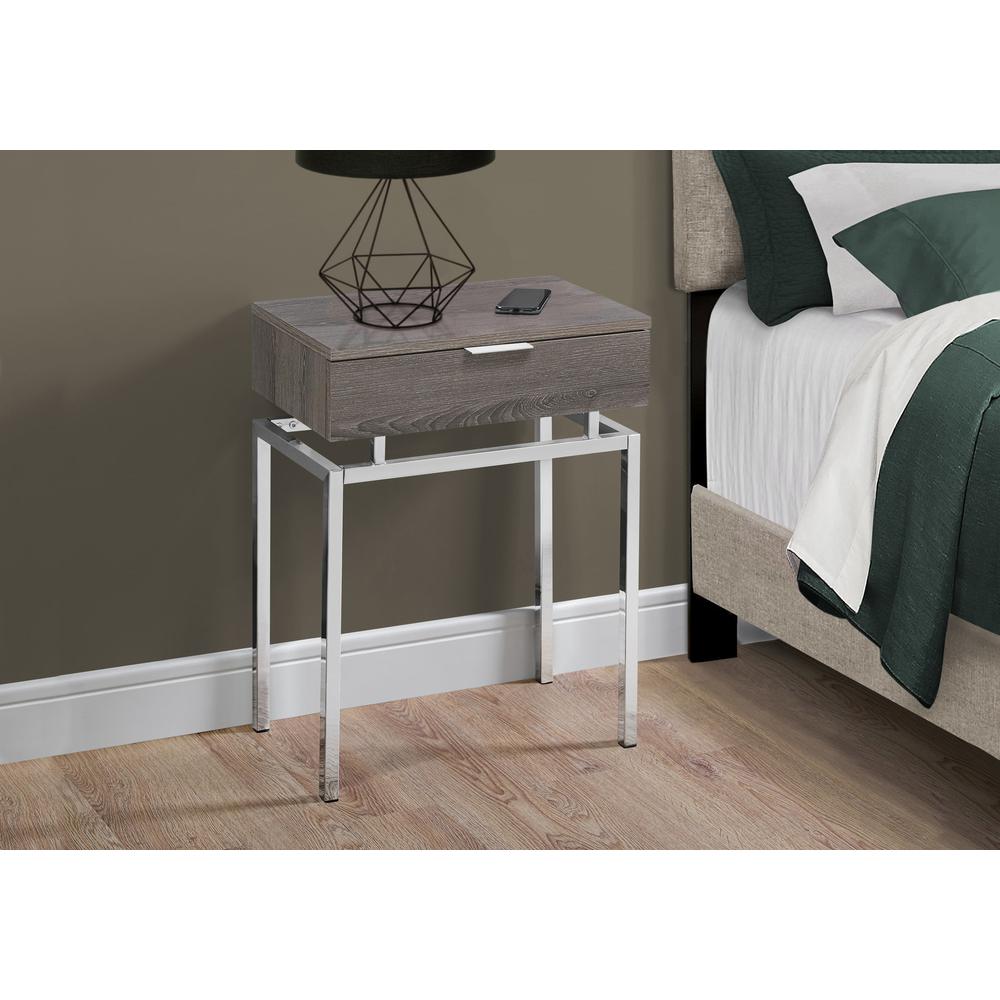 Accent Table, Side, End, Nightstand, Lamp, Storage Drawer, Living Room