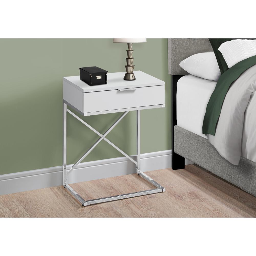 Accent Table, Side, End, Nightstand, Lamp, Storage Drawer, Living Room, Bedroom