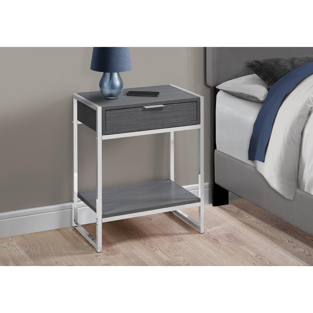 Accent Table, Side, End, Nightstand, Lamp, Storage Drawer, Living Room, Bedroom
