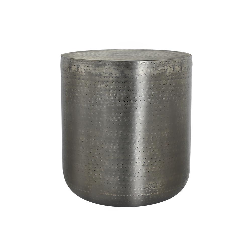 Accent Table, Drum, Side, End, Nightstand, Lamp, Living Room, Bedroom, Grey