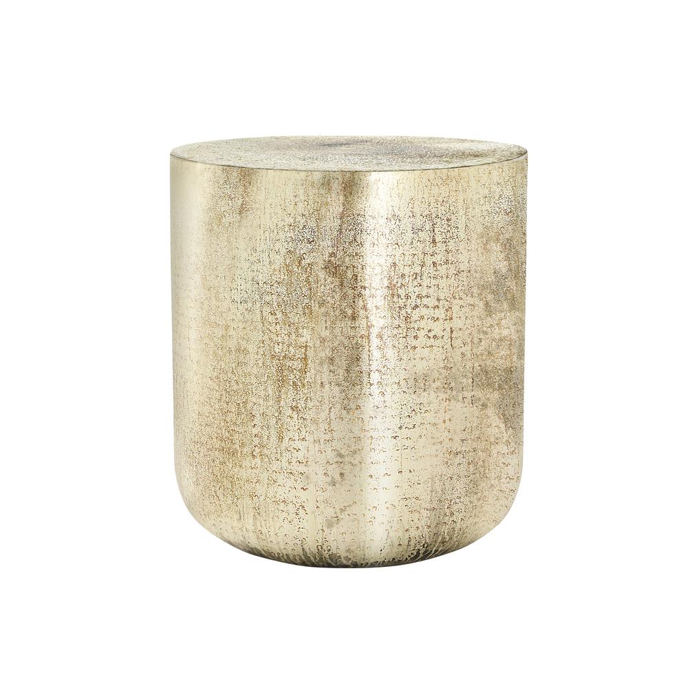 Accent Table, Drum, Side, End, Nightstand, Lamp, Living Room, Bedroom, Gold