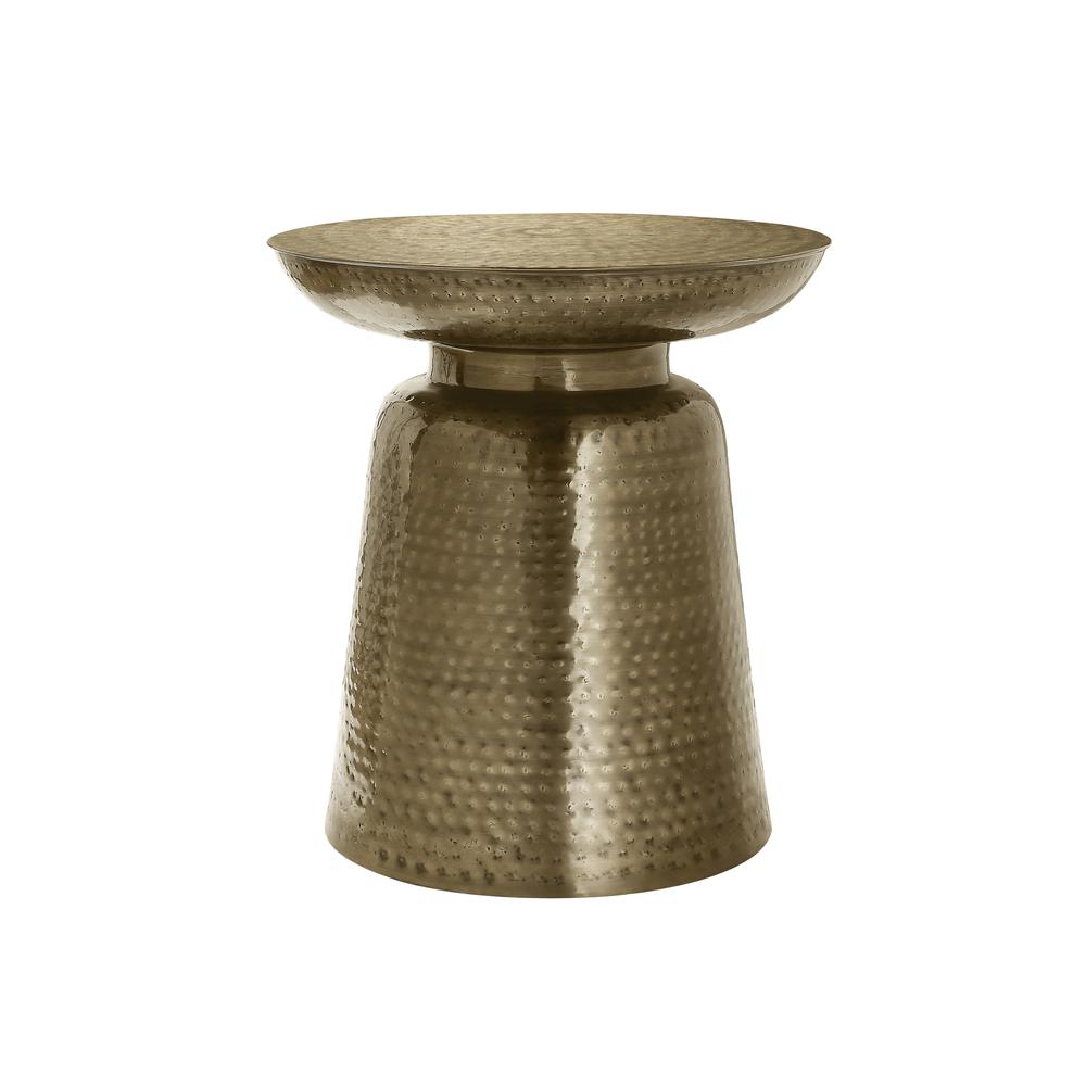 Accent Table, Drum, Side, End, Nightstand, Lamp, Living Room, Bedroom, Gold