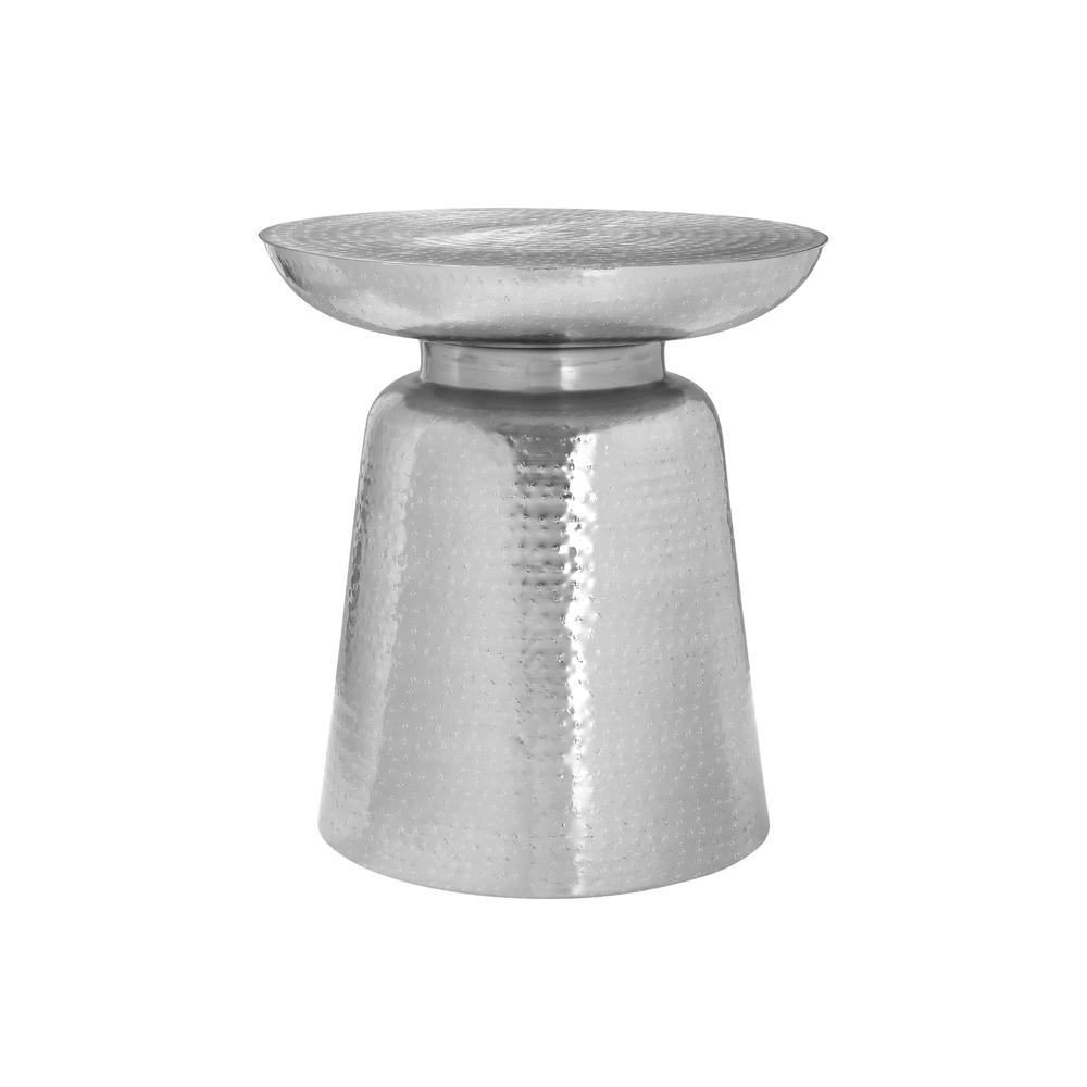 Accent Table, Drum, Side, End, Nightstand, Lamp, Living Room, Bedroom, Chrome