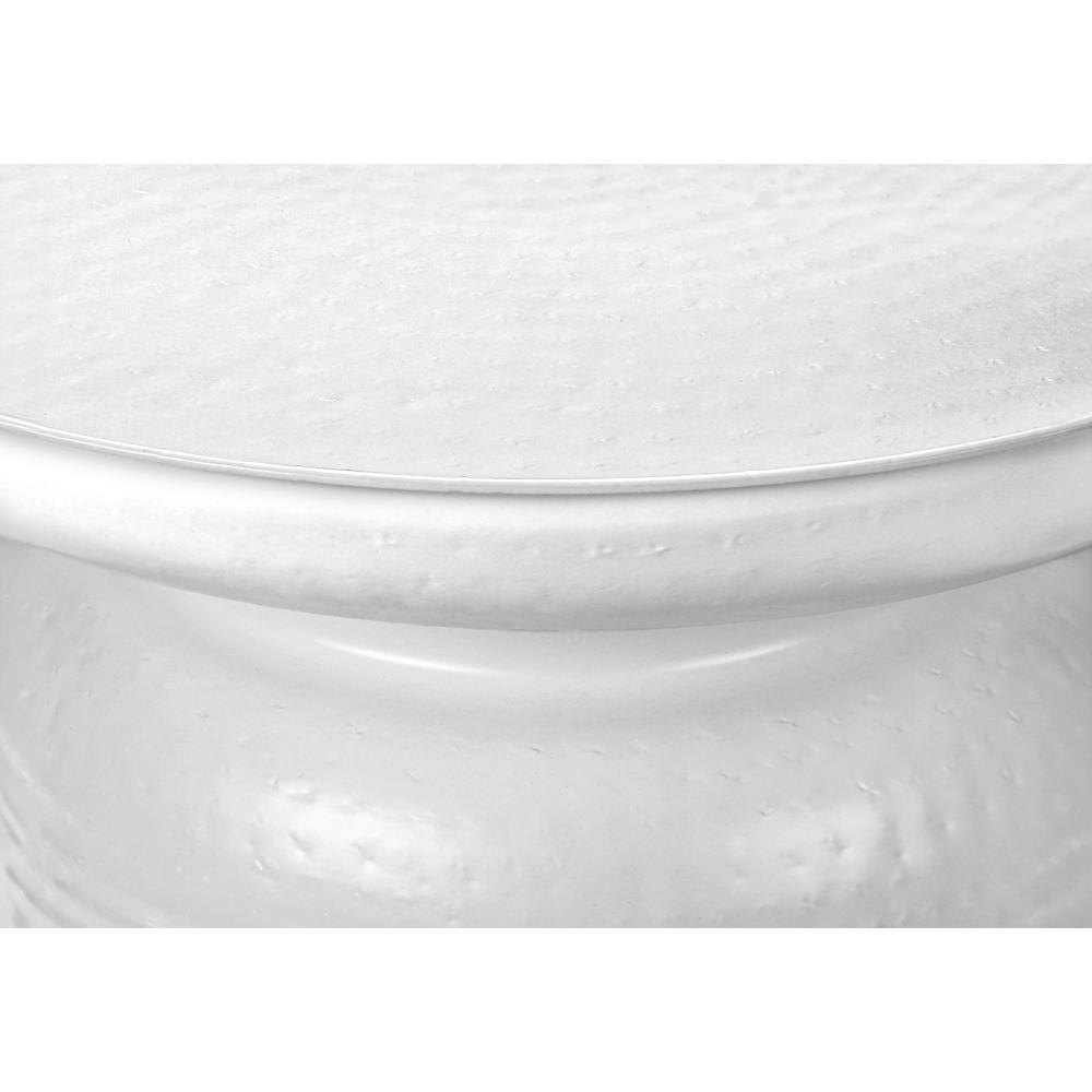 Accent Table, Drum, Side, End, Nightstand, Lamp, Living Room, Bedroom, White