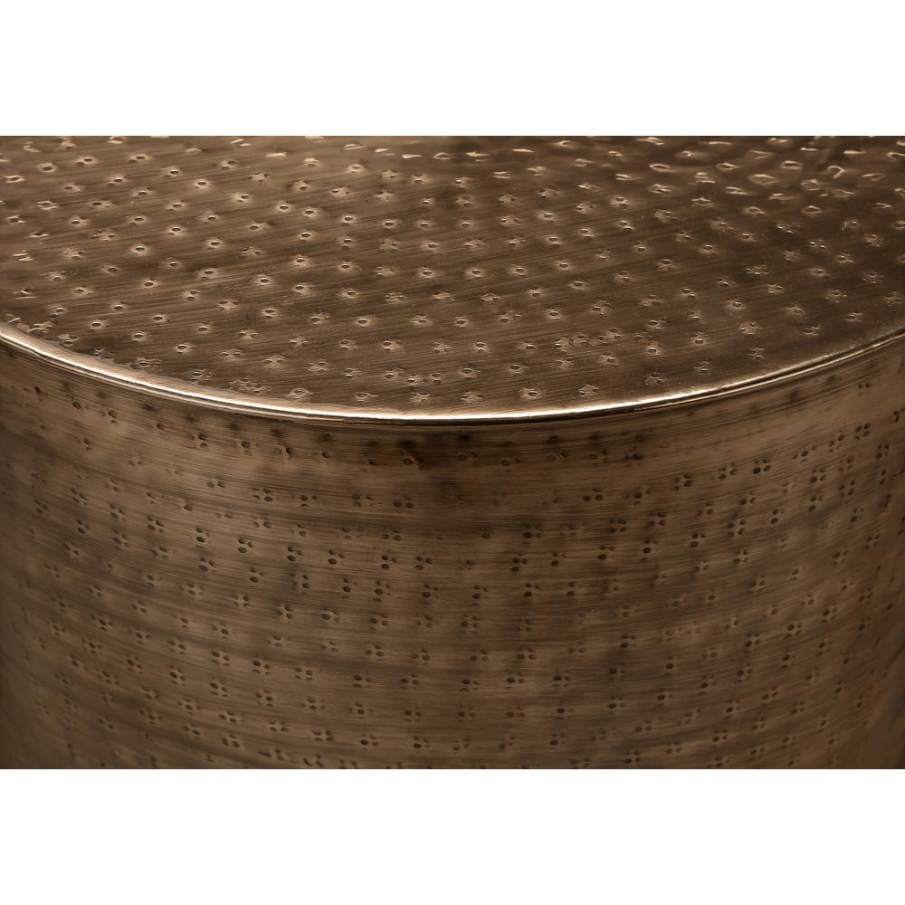 Accent Table, Drum, Side, End, Nightstand, Lamp, Living Room, Bedroom, Copper