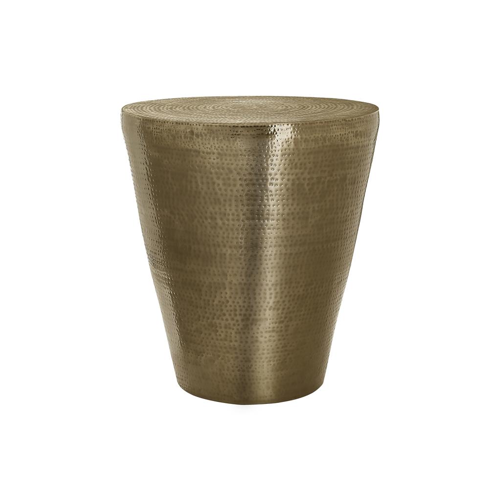 Accent Table, Drum, Side, End, Nightstand, Lamp, Living Room, Bedroom, Gold