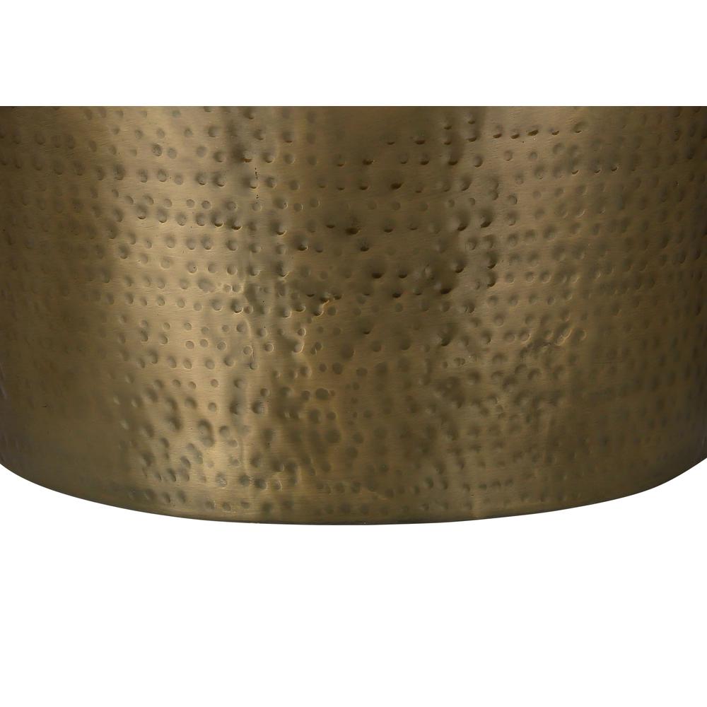 Accent Table, Drum, Side, End, Nightstand, Lamp, Living Room, Bedroom, Gold