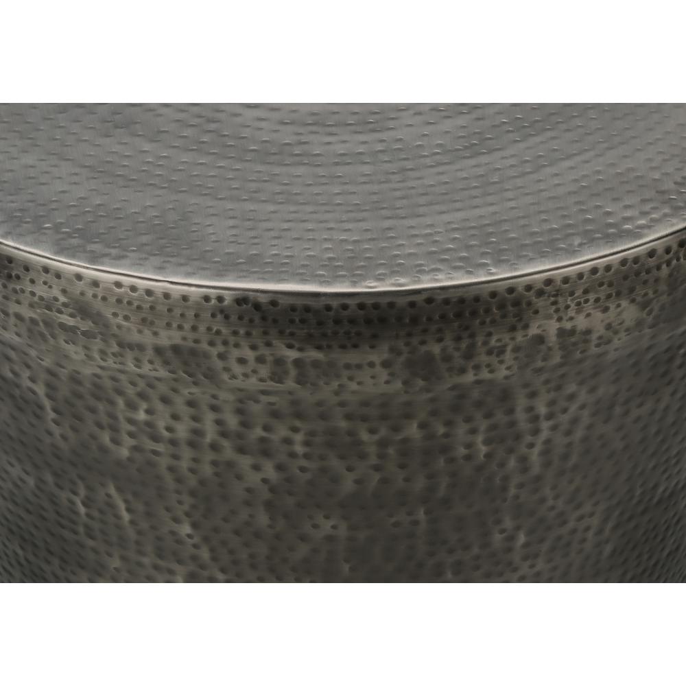 Accent Table, Drum, Side, End, Nightstand, Lamp, Living Room, Bedroom, Grey