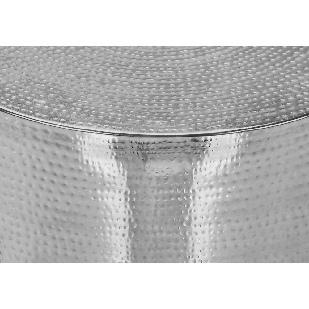 Accent Table, Drum, Side, End, Nightstand, Lamp, Living Room, Bedroom, Chrome