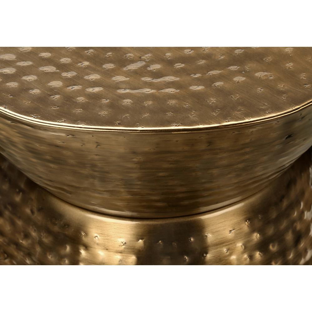 Accent Table, Drum, Side, End, Nightstand, Lamp, Living Room, Bedroom, Copper