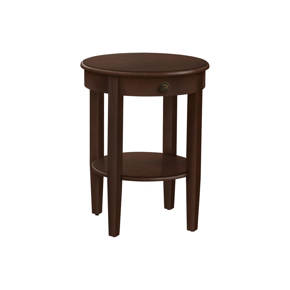 Accent Table, 2 Tier, End, Side Table, Round, Nightstand, Bedroom