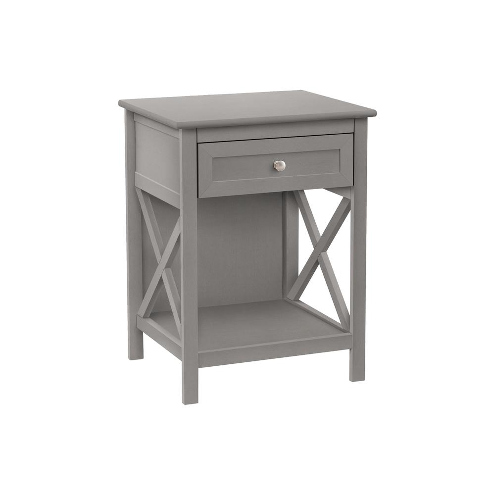 Accent Table, End, Side Table, 2 Tier, Bedroom, Nightstand, Lamp, Storage Drawer