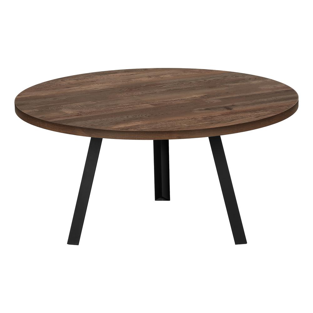 Coffee Table, Accent, Cocktail, Round, Living Room, 36dia, Brown Laminate
