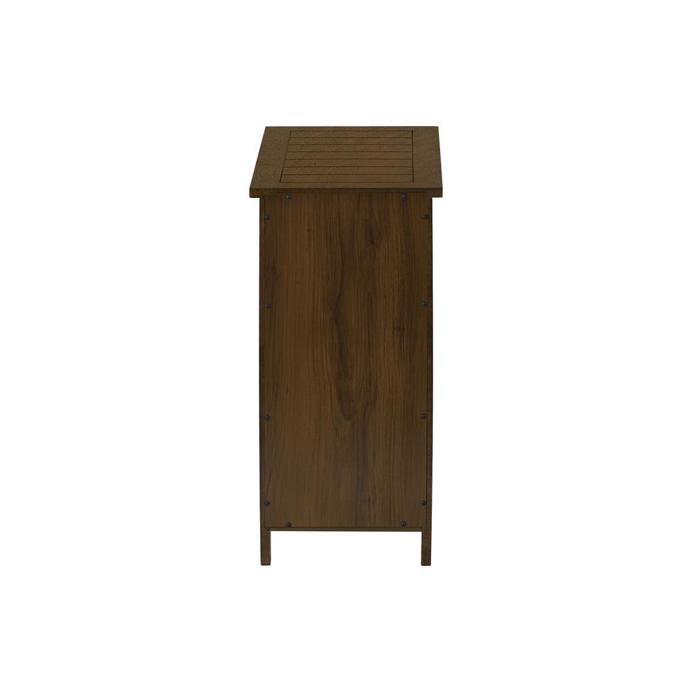 Accent Table, Narrow, Storage Drawer, Lamp, Brown Veneer, Transitional