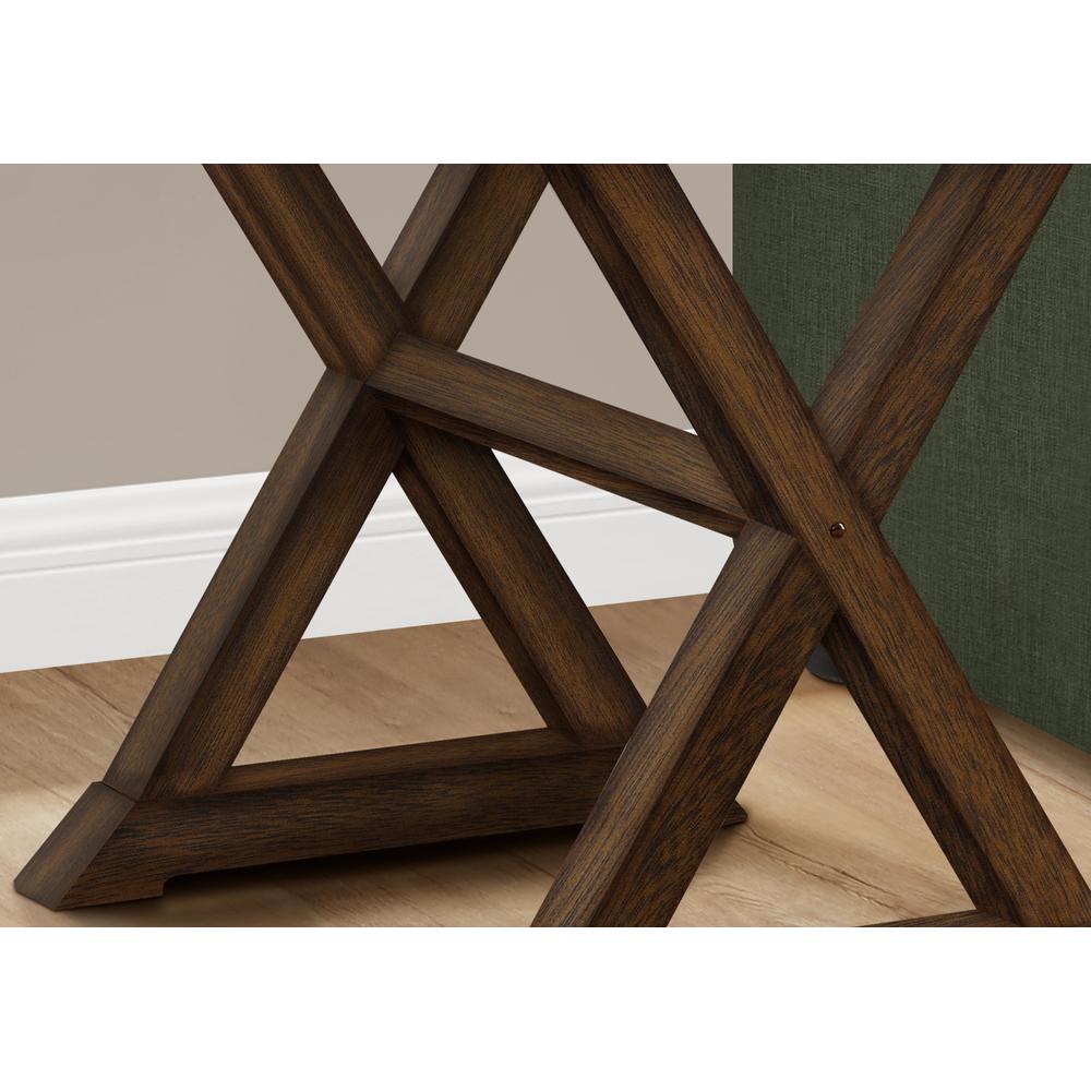 Accent Table, Square, Lamp, Brown Veneer, Transitional