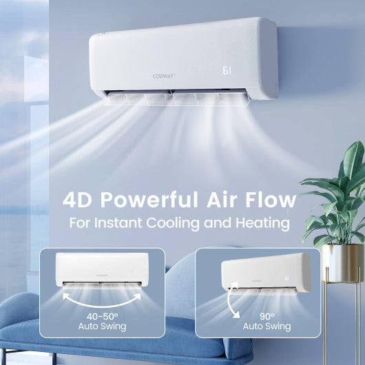 Energy Star Certified 22000 BTU 21 SEER2 Ductless Mini Split Air Conditioner and Heater 208-230V Works with Alexa