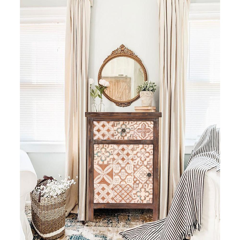 Farmhouse Patchwork Wood Side Table