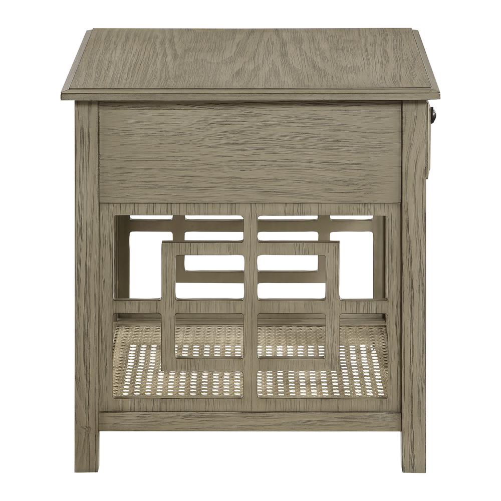 Cambridge Side Table w/ Drawer, Bone Finish