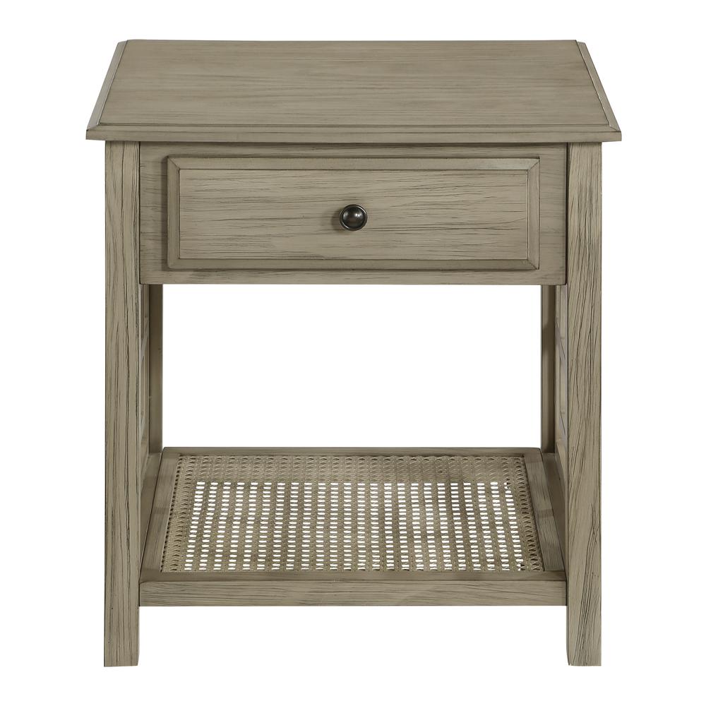 Cambridge Side Table w/ Drawer, Bone Finish