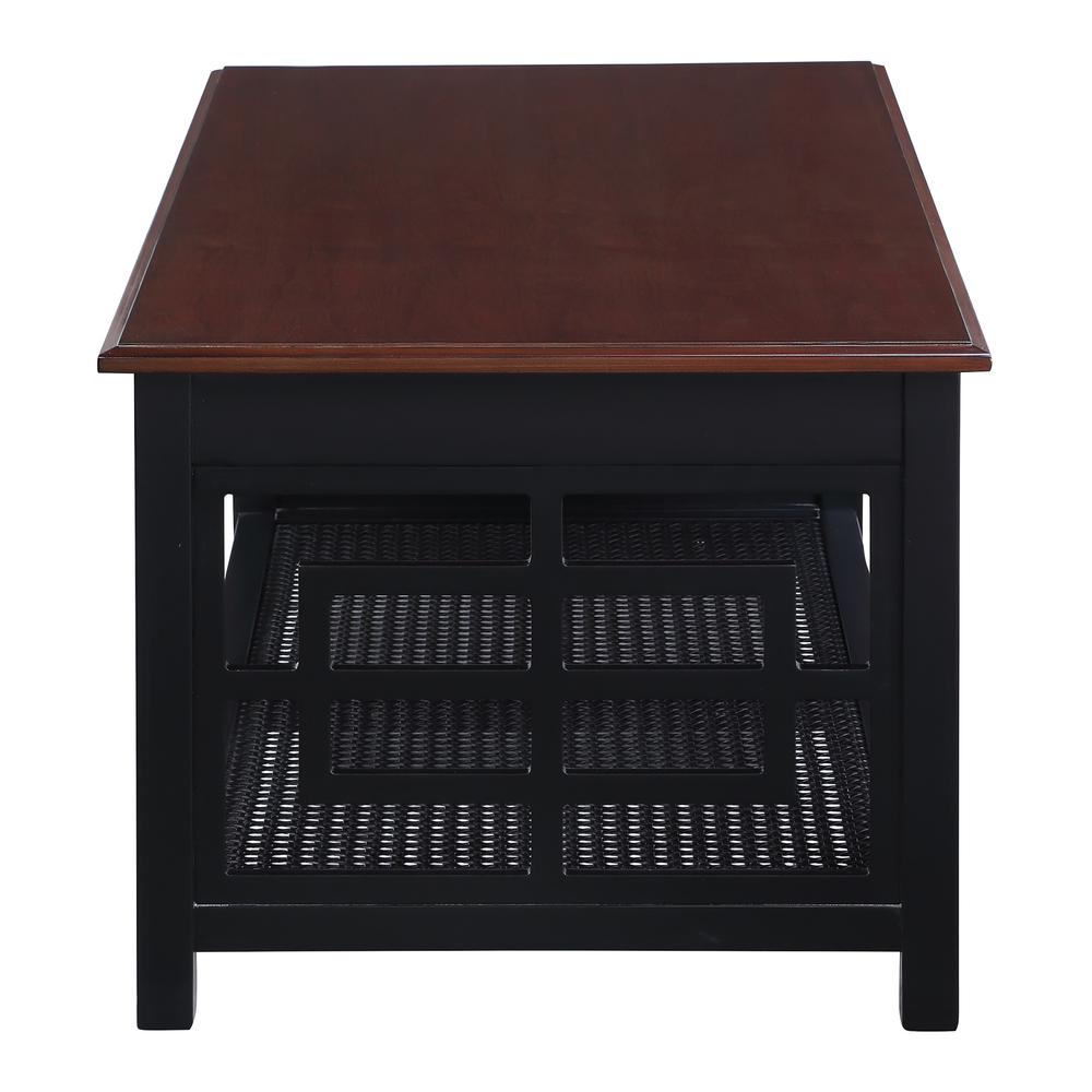 Oxford Coffee Table, Black Frame / Cherry Top