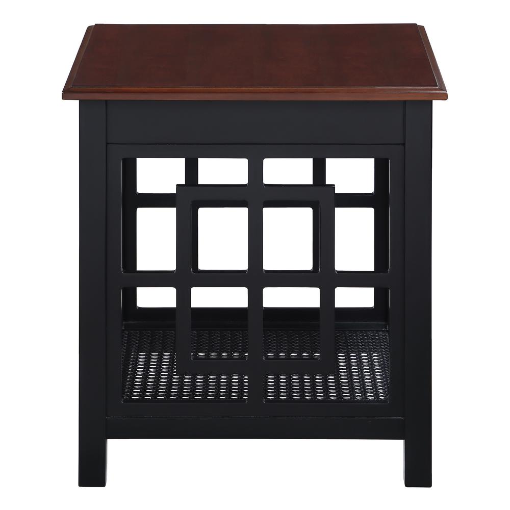 Oxford Side Table, Black Frame / Cherry Top