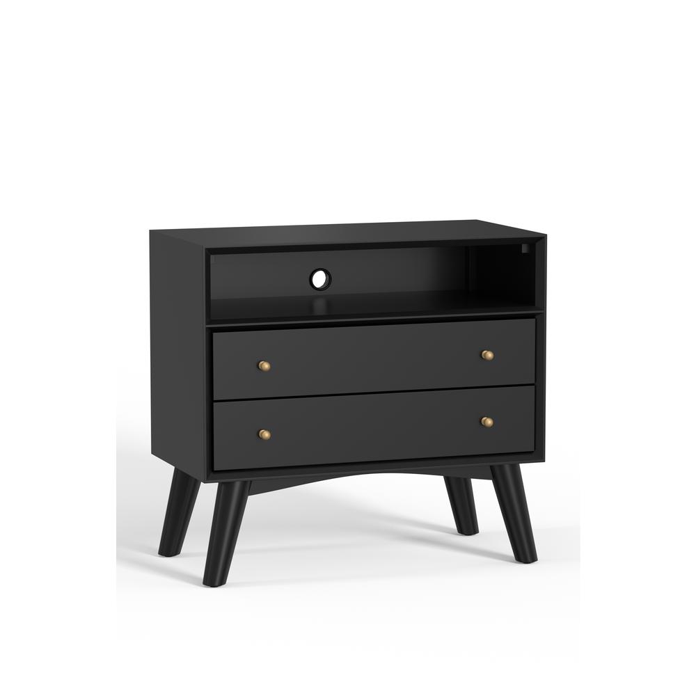 Flynn Large Nightstand, Black