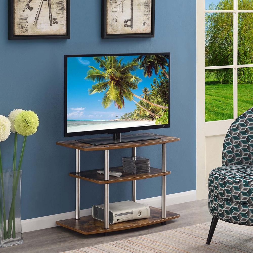 Designs2Go No Tools 3 Tier TV Stand Barnwood