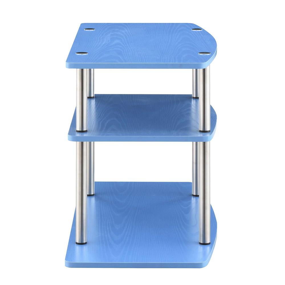 Designs2Go No Tools 3 Tier TV Stand Blue