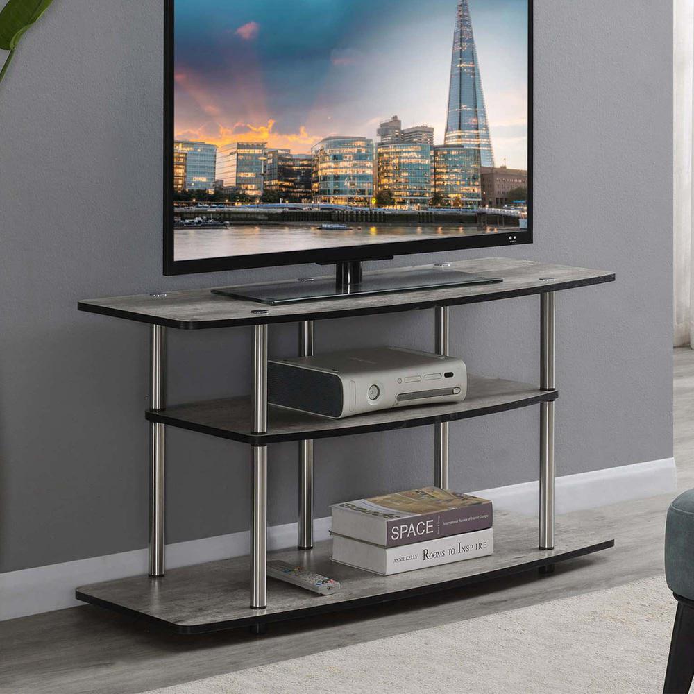 No Tools 3 Tier Wide TV Stand for TVs up to 46 Inches