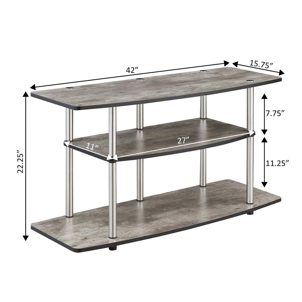 No Tools 3 Tier Wide TV Stand for TVs up to 46 Inches