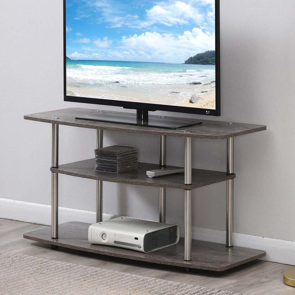 No Tools 3 Tier Wide TV Stand for TVs up to 46 Inches