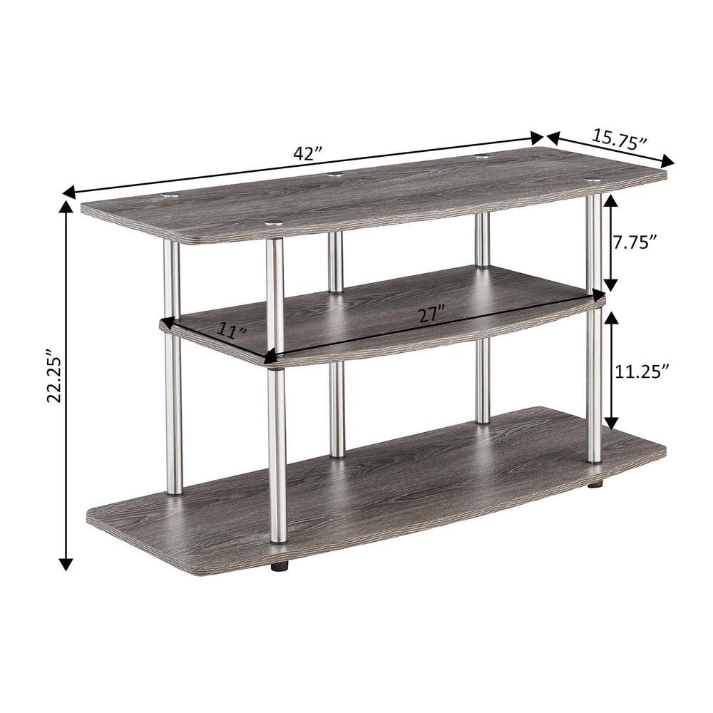 No Tools 3 Tier Wide TV Stand for TVs up to 46 Inches