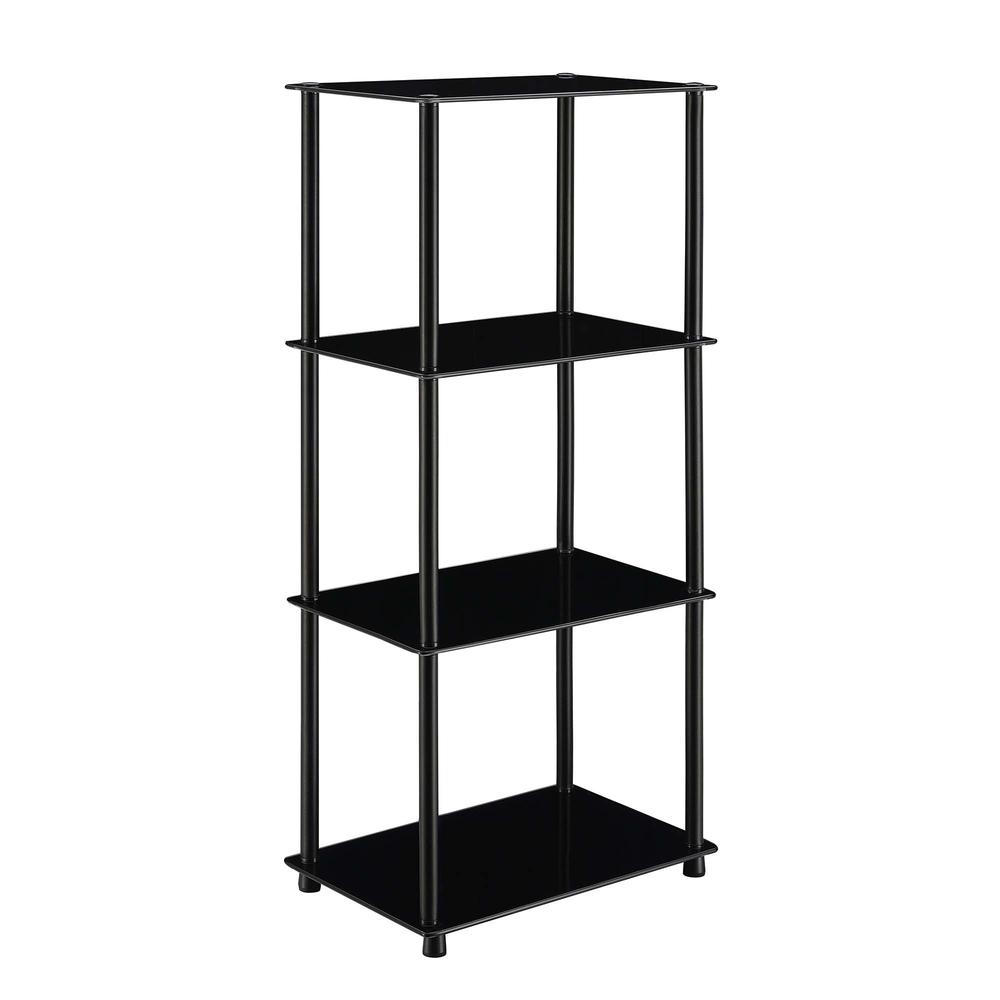 Designs2Go Classic Glass 4 Tier Tower, Black Glass