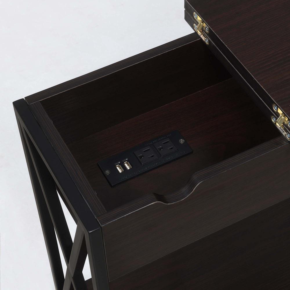 Tucson Flip Top End Table with Charging Station