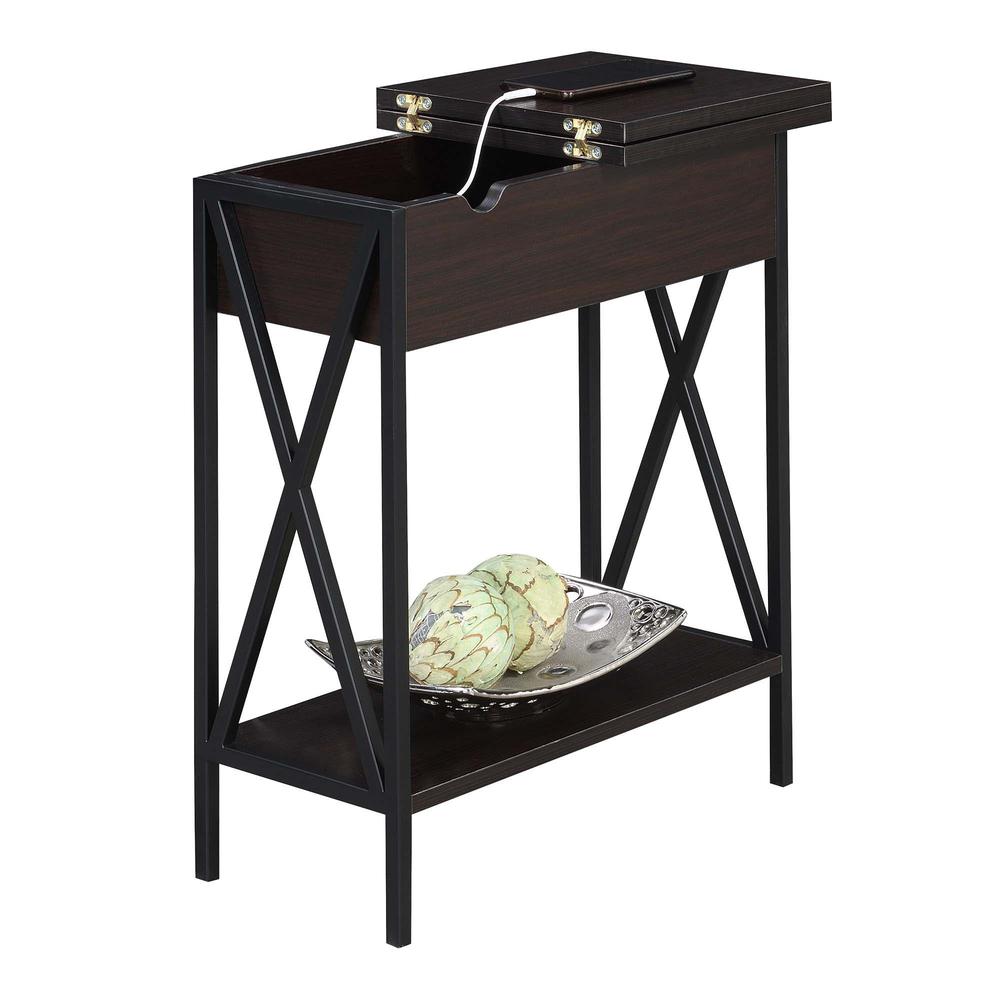 Tucson Flip Top End Table with Charging Station