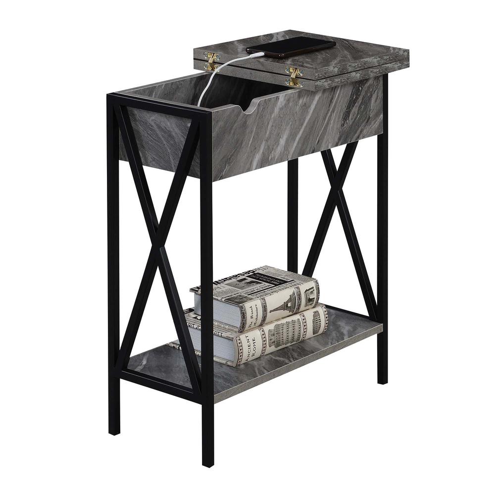 Tucson Flip Top End Table with Charging Station