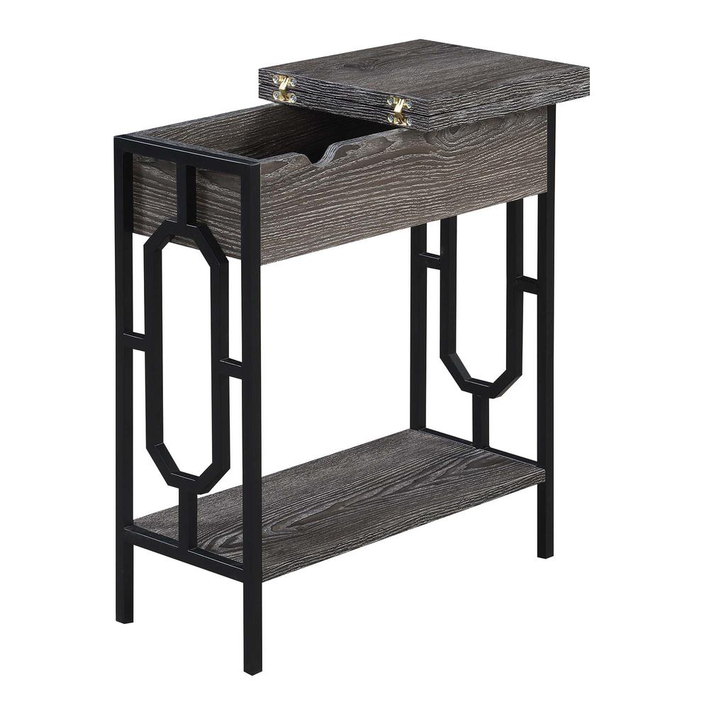 Omega Flip Top End Table with Charging Station