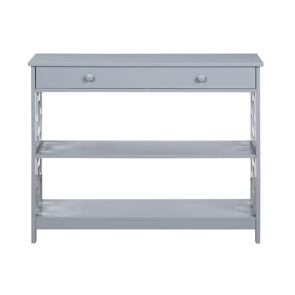 Town Square 1 Drawer Console Table, Gray