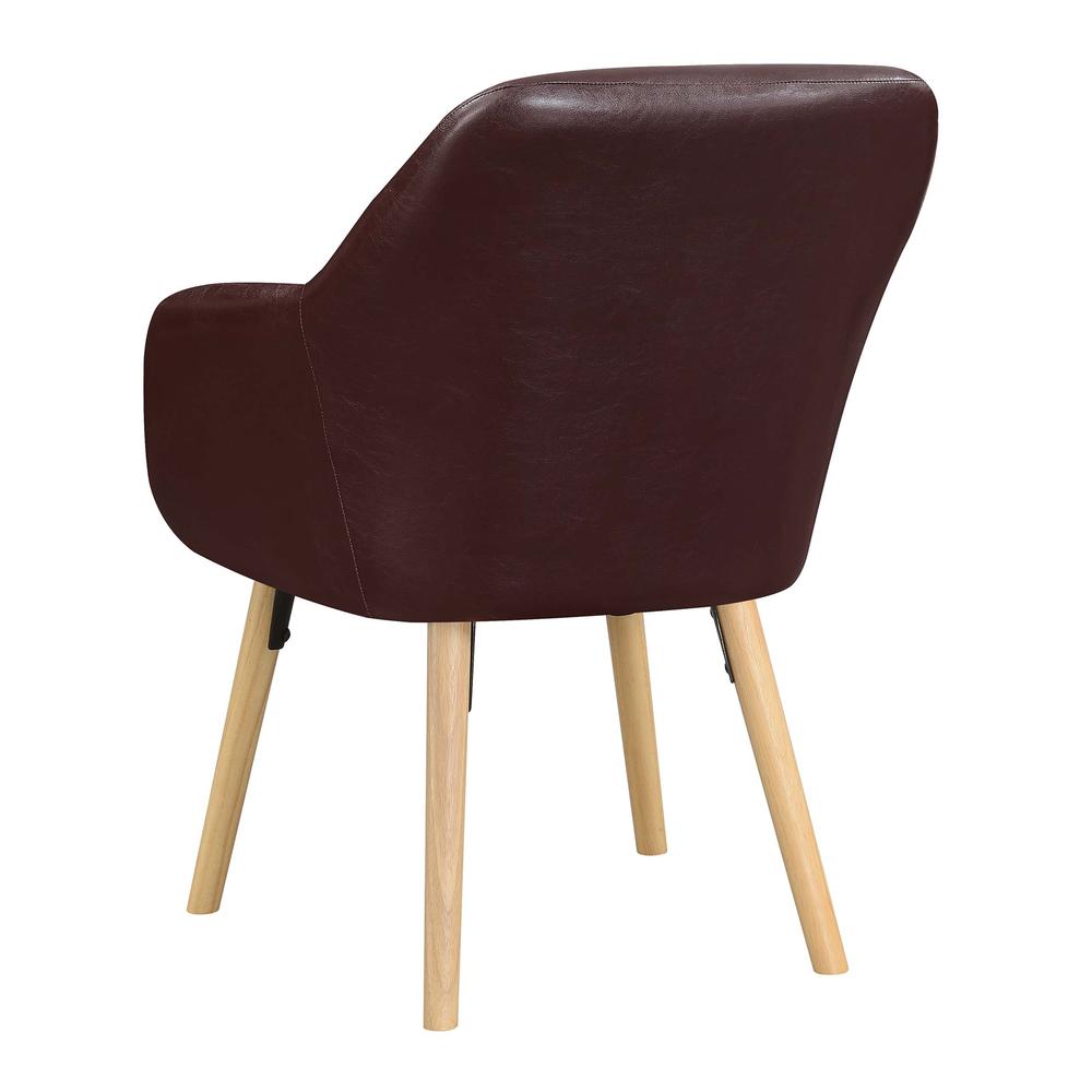 Take a Seat Charlotte Accent Chair, Espresso Faux Leather