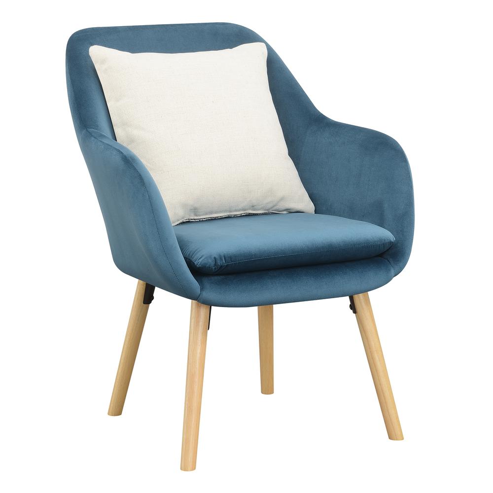 Take a Seat Charlotte Accent Chair, Blue Velvet