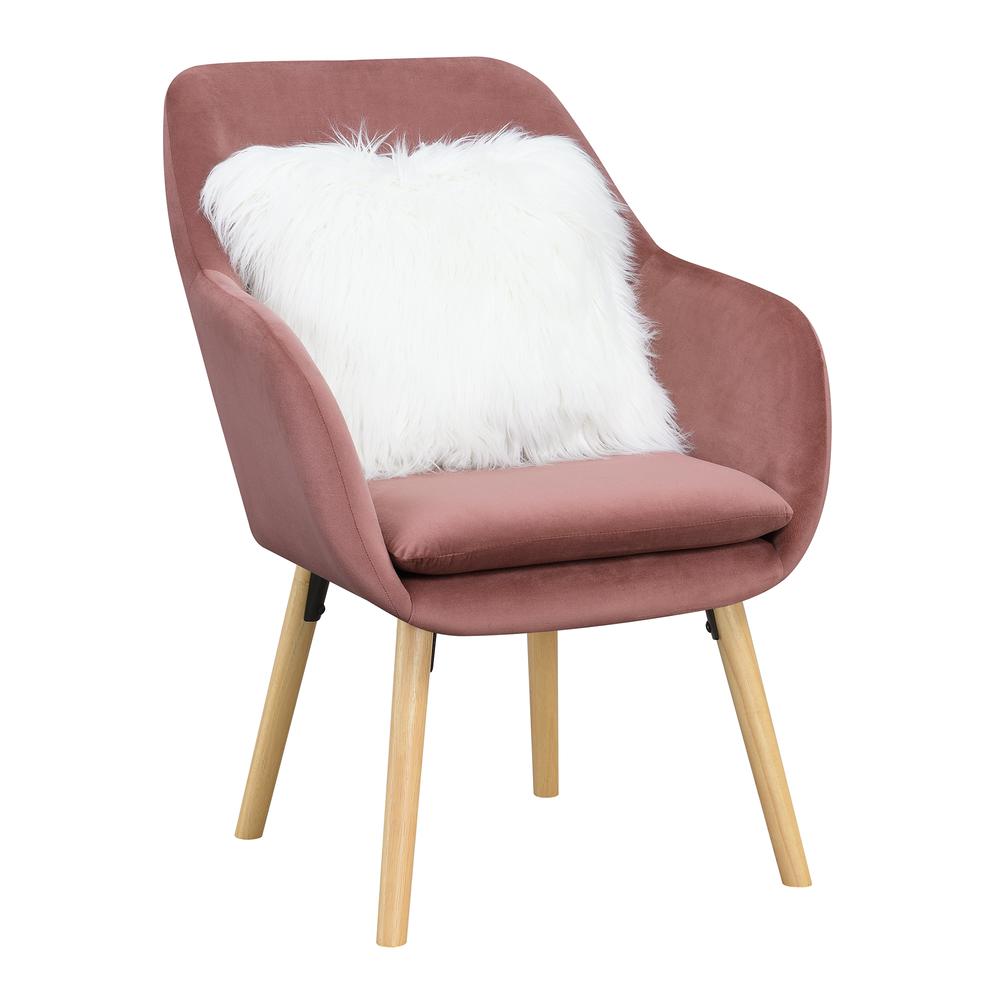 Take a Seat Charlotte Accent Chair, Blush Velvet