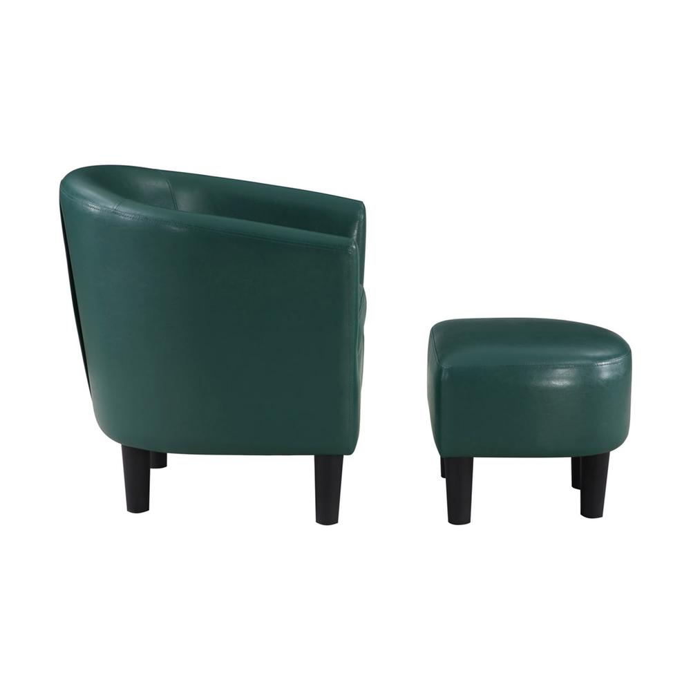 Take a Seat Churchill Accent Chair with Ottoman, Green