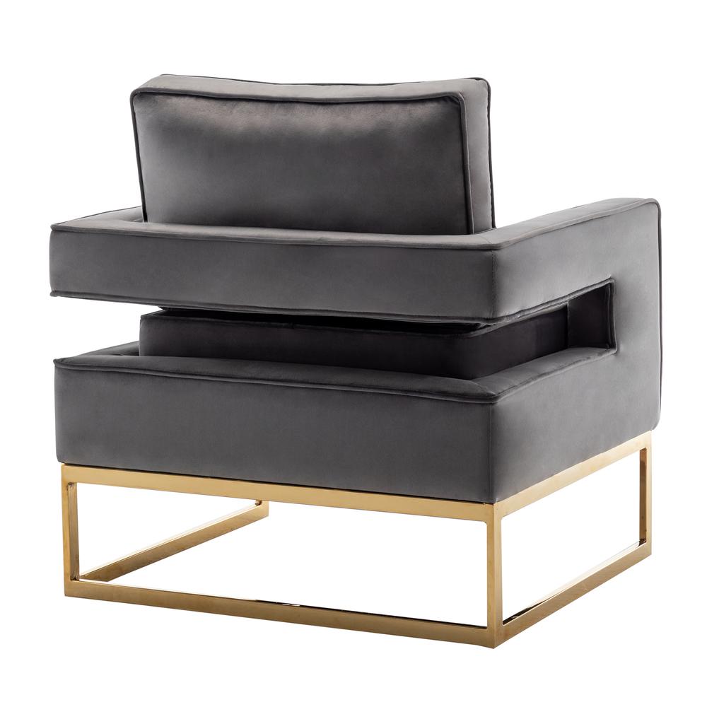 Take a Seat Carrie Velvet Accent Lounge Armchair with Gold Base