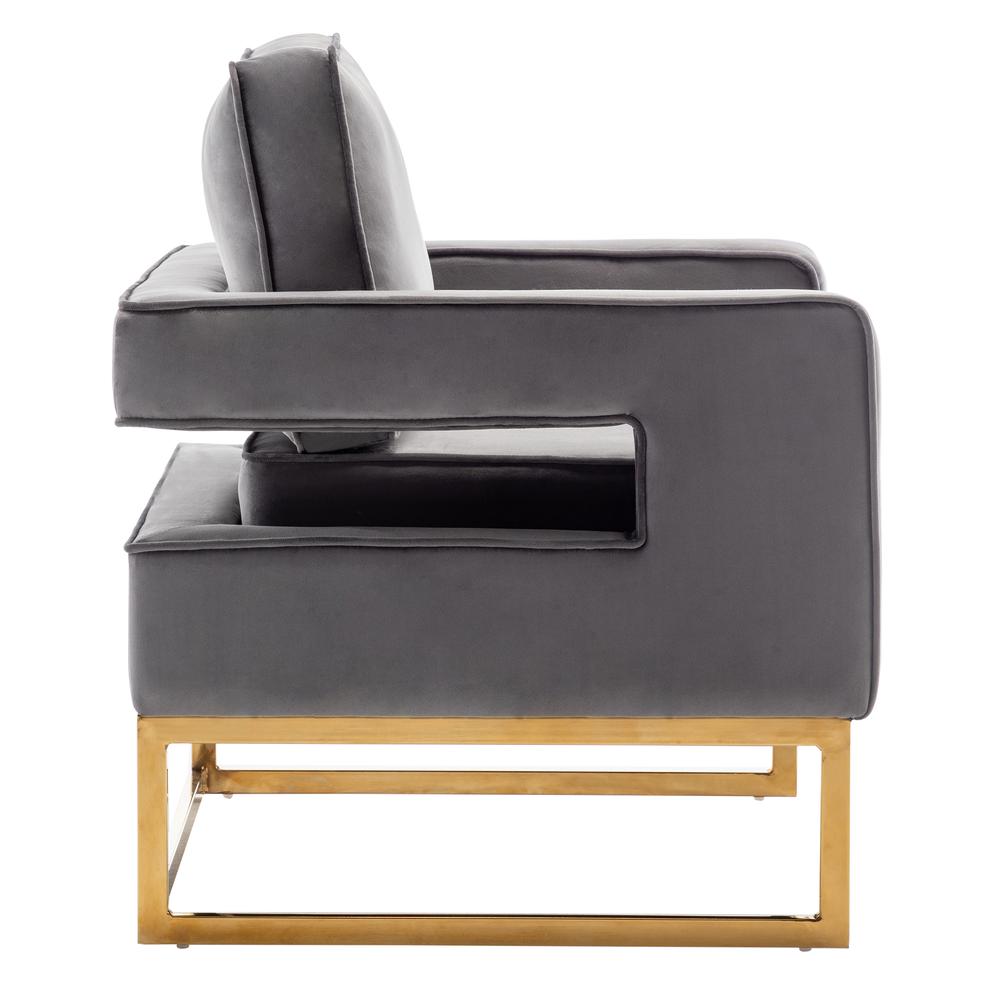 Take a Seat Carrie Velvet Accent Lounge Armchair with Gold Base